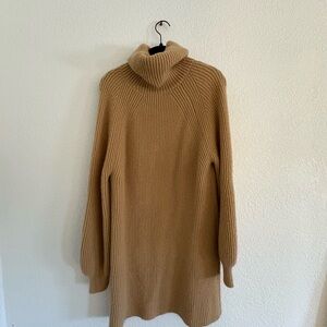 12th Tribe Camel Cowl Neck Sweater